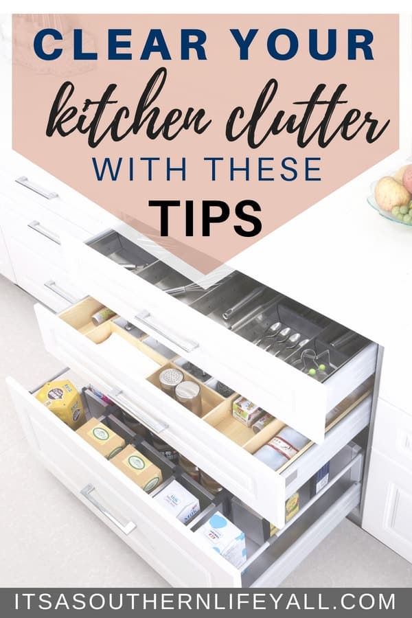 Clear your kitchen clutter with these tips. Kitchen organization comes easy when you declutter your counters.