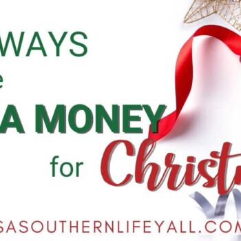 Christmas flat lay with Easy Ways to Make Extra Money for Christmas text overlay.