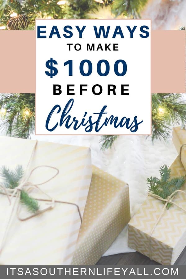 Easy ways to make money for Christmas. Make $1000 or even more using these tips to create extra income in time for the holidays. Have a debt free Christmas with side hustle jobs. 
