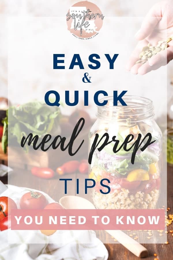 Meal prep tips that are easy and quick to help save time and money every week. Free up time in the evening when you have planned and prepped your meals.