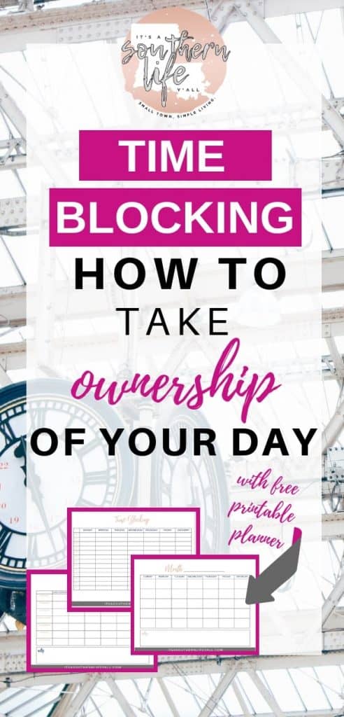 Time Blocking how to take ownership of your day and have better time management and productivity. Make your days more productive by implementing this time management tip. Block scheduling really helps with planning your day and tackling that to-do list.