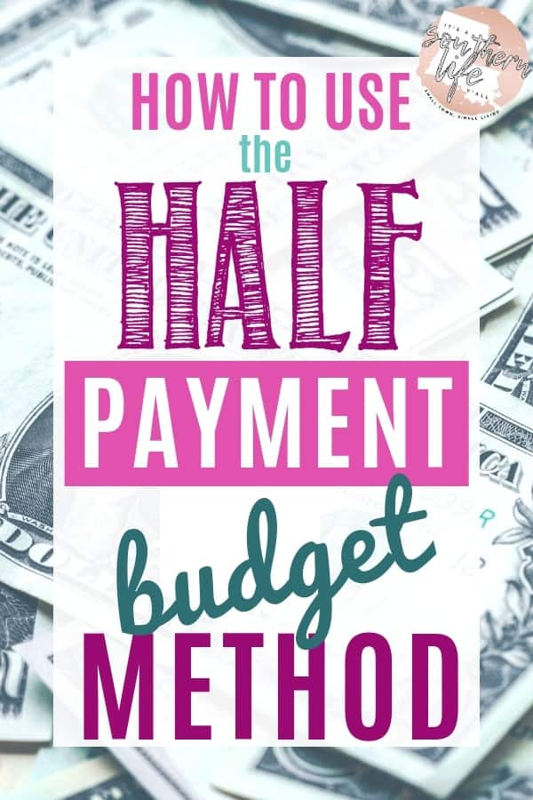 Use the half payment budget method to get your finances on track to help you save money. Stop living paycheck to paycheck and take control of your money using these helpful financial tips when you get paid biweekly. 