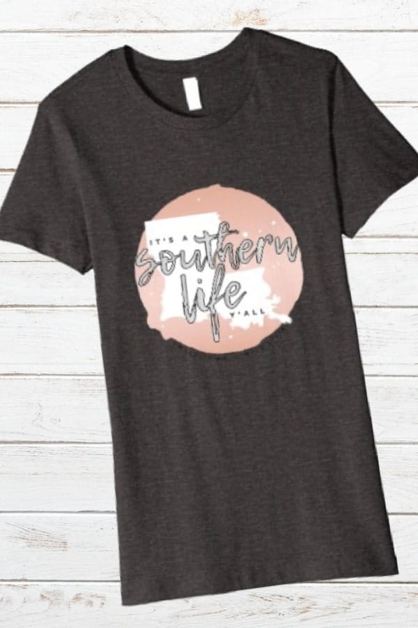 It's a Southern Life Y'all Logo Women's Dark Heathered Gray T-shirt