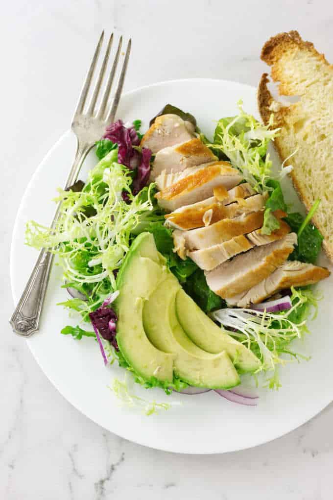 Green Salad with Avocado and Chicken from Savor the Best