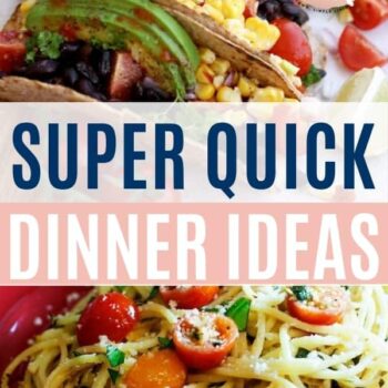 Do you find yourself scrambling when you hear "what's for dinner"? Here you will find 20 super quick dinner ideas to add to your meal planning. Best part is they are all budget friendly!
