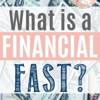 A background of scattered US dollar bills with text overlay reading What is a FINANCIAL FAST? in bold letters, and a small logo in the top right corner that says Its a Southern Life.