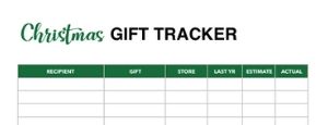 Gift Tracker header