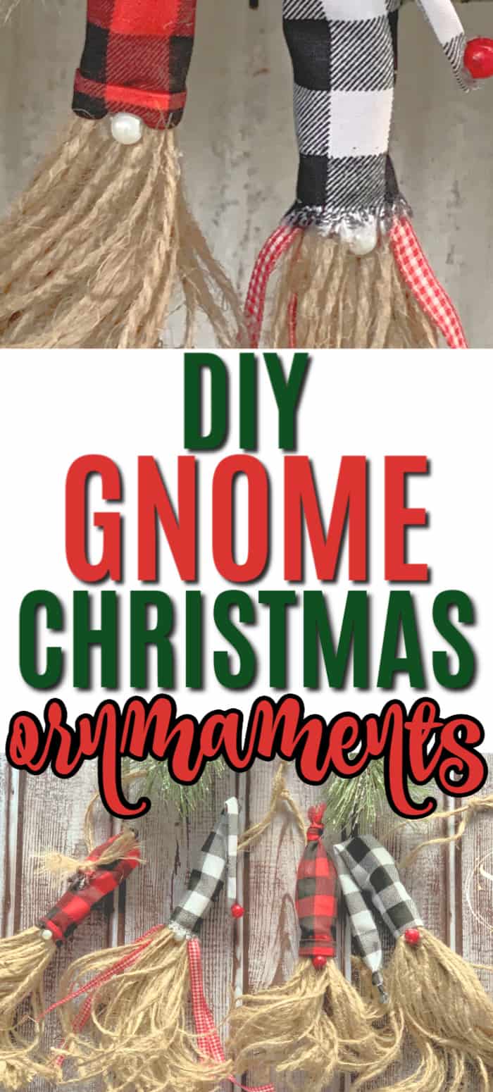 DIY Gnome Christmas Tree Ornaments.