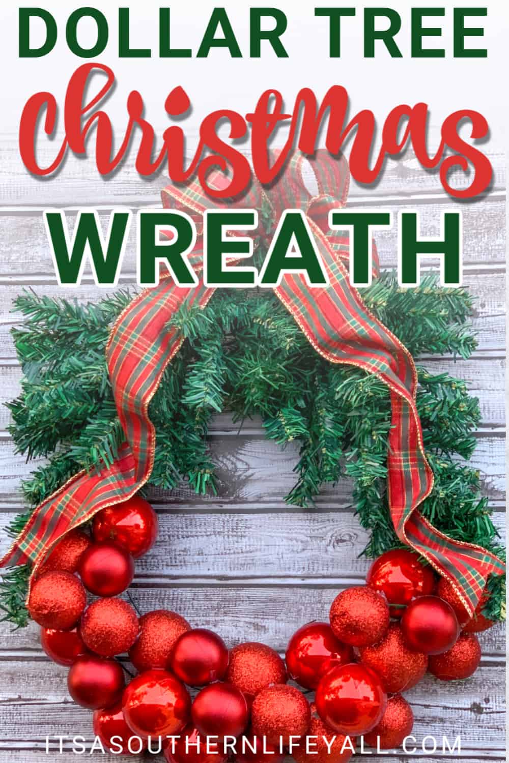 Dollar Tree DIY Christmas Wreath