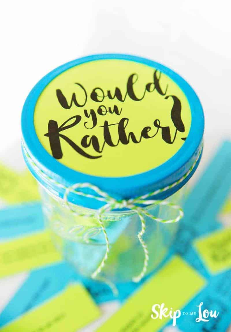 Would you rather jar of questions