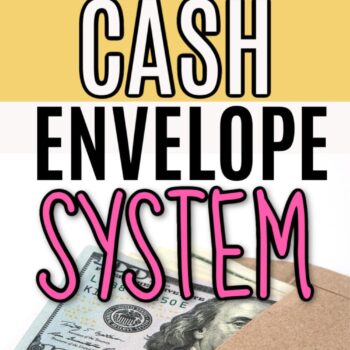 Image of a brown envelope with money sticking out of it with Cashless Cash Envelope System text overlay.