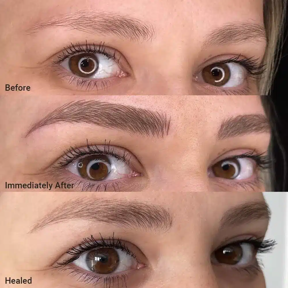 microblading process day by day