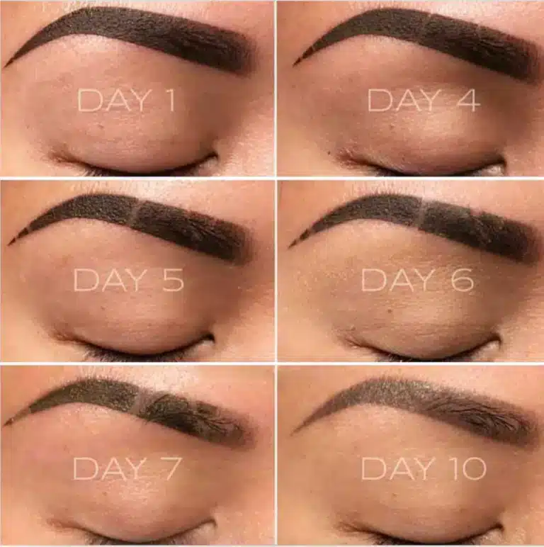 microblading healing process before and after timeline