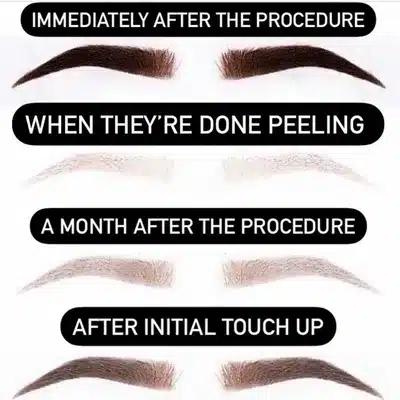 microblading healing process touch up