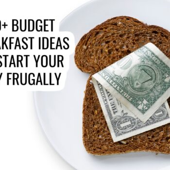 one dollar bill on a piece of toast