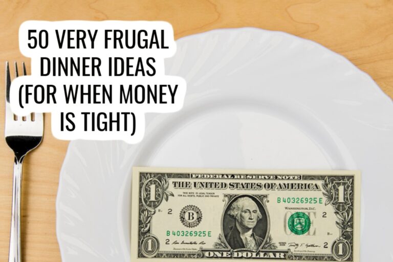 dollar bill on a white plate with fork