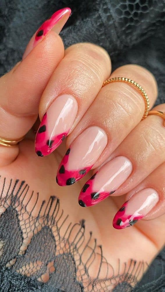  pink french tips nails