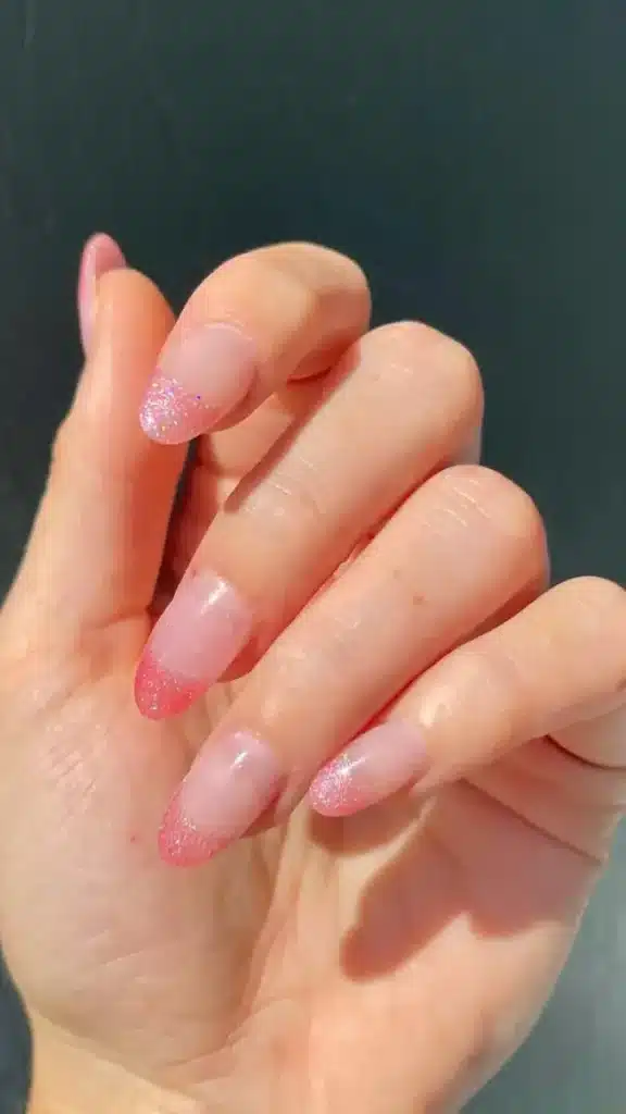  pink french tips nails