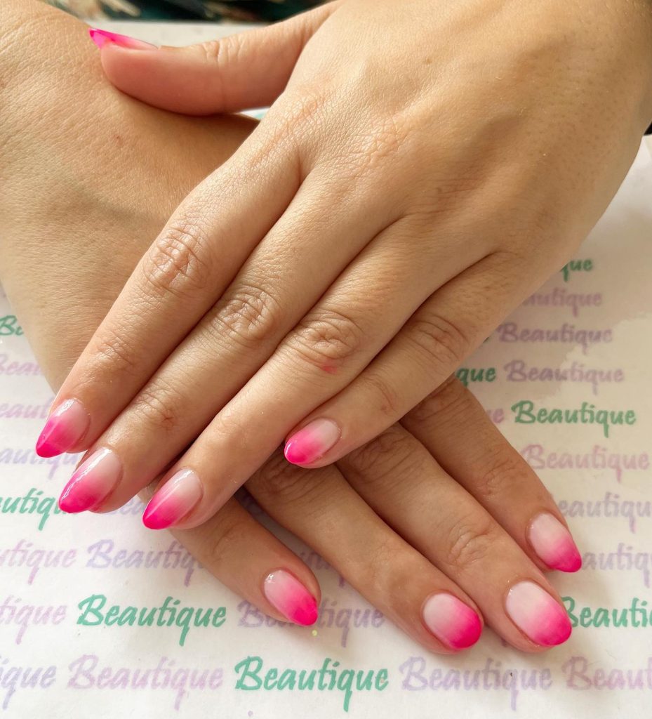  pink french tips nails