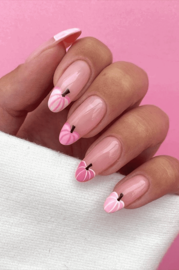  pink french tips nails