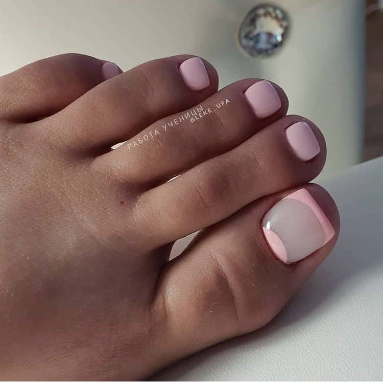  pink french tips nails
