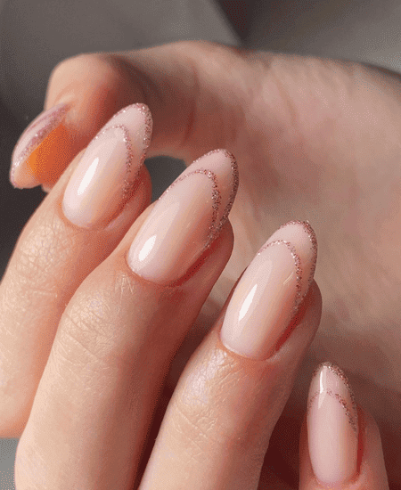  pink french tips nails