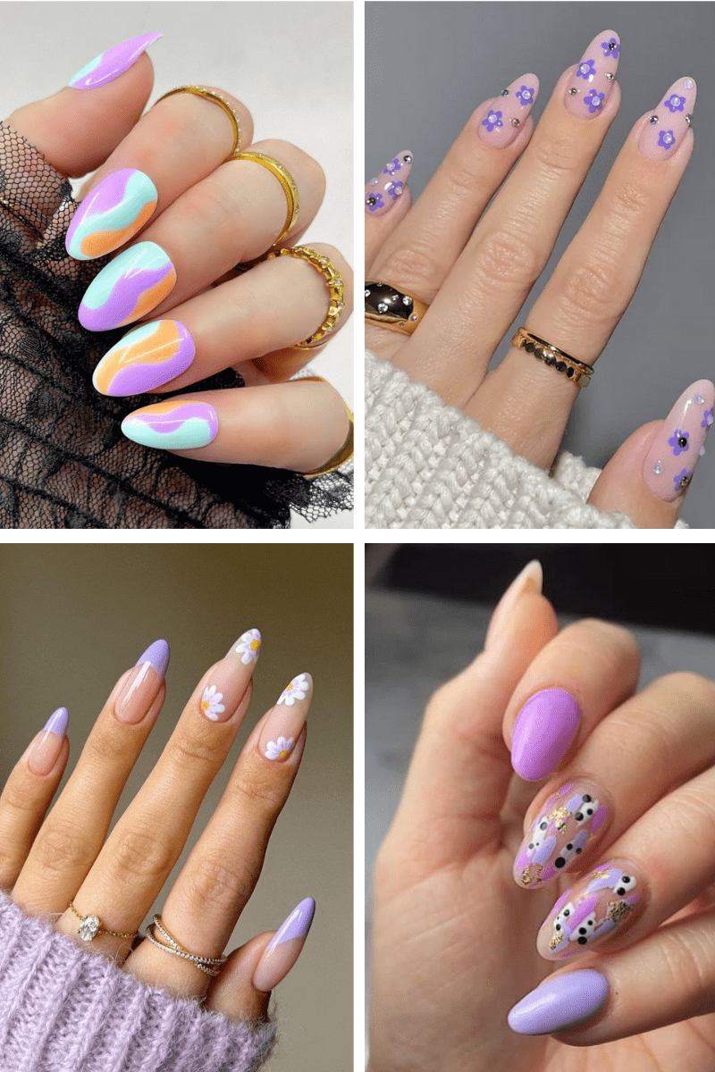 PURPLE SUMMER NAILS