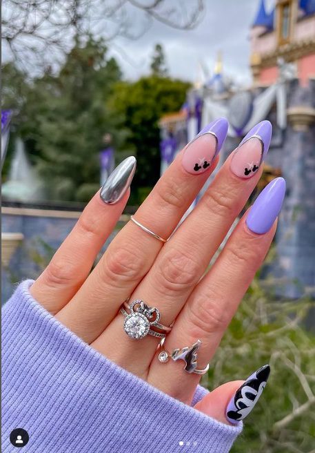 purple disney nails