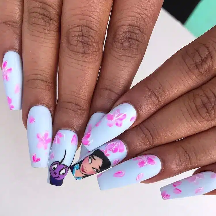 Mulan disney nails