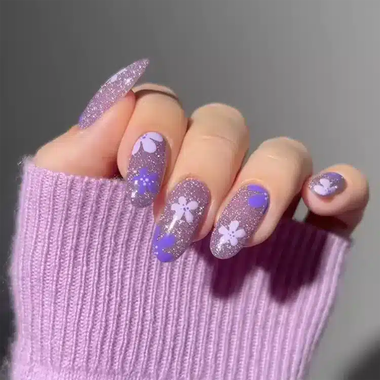 Purple Summer Nails