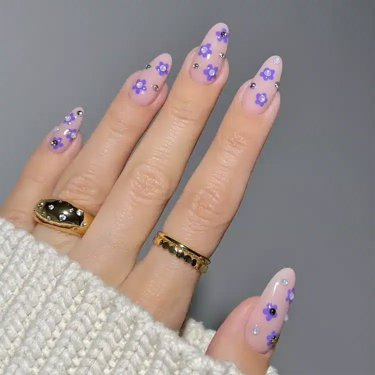 Purple Summer Nails 