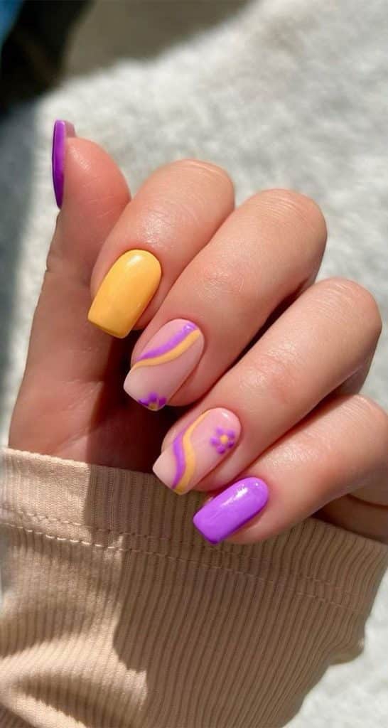 Purple Summer Nails