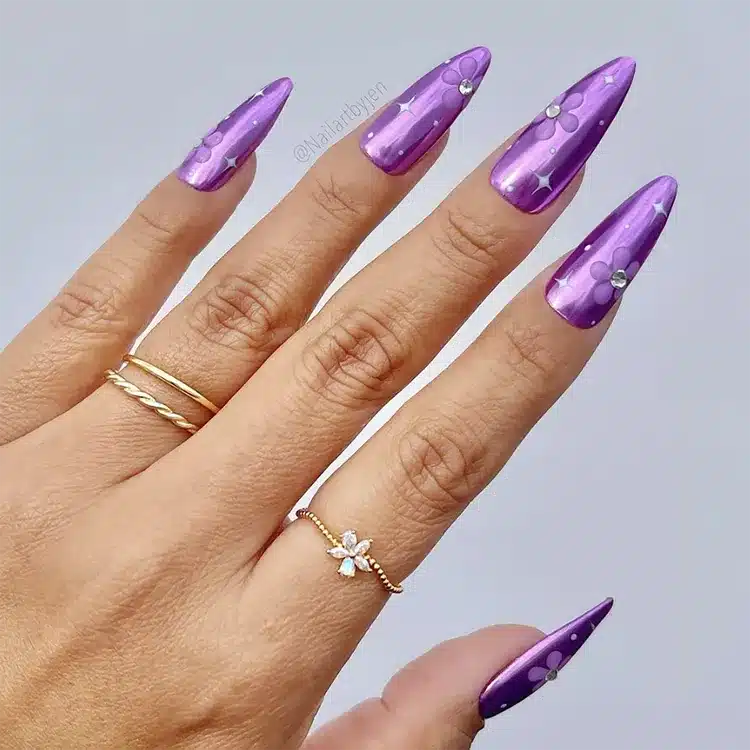 Purple Summer Nails