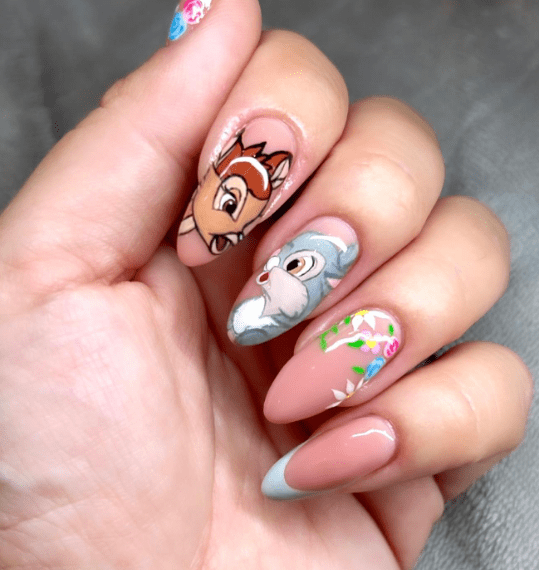 bambi disney nails