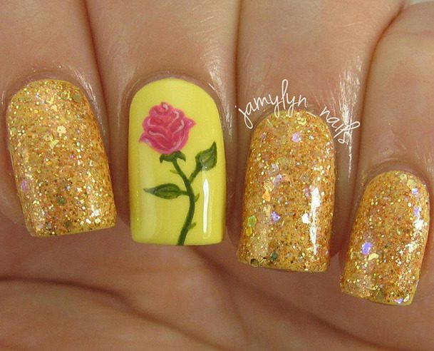 beauty and the beast nails