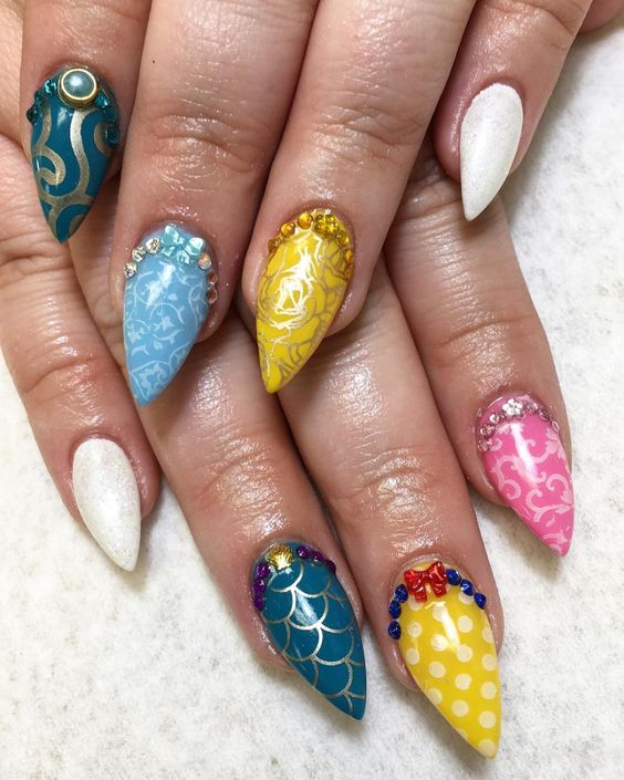 disney princess nail art