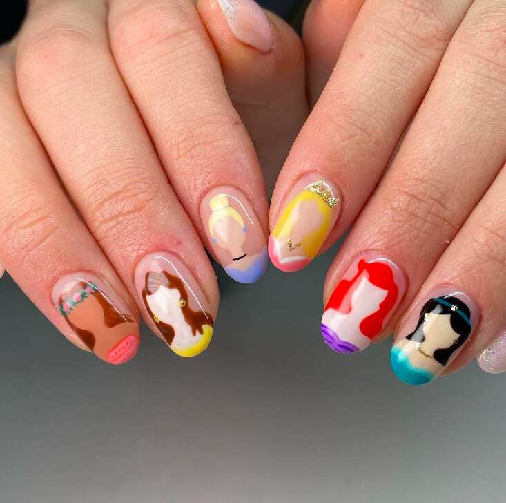 disney princess nails