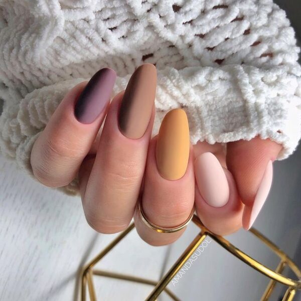 matte autumn nails