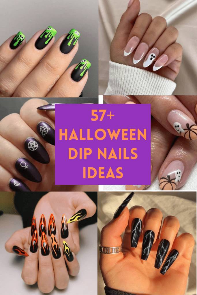 halloween dip nails ideas