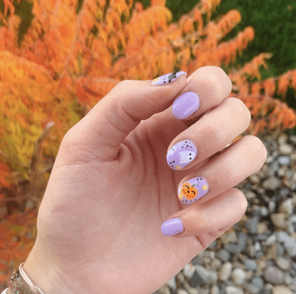 Cute halloween dip nail ideas