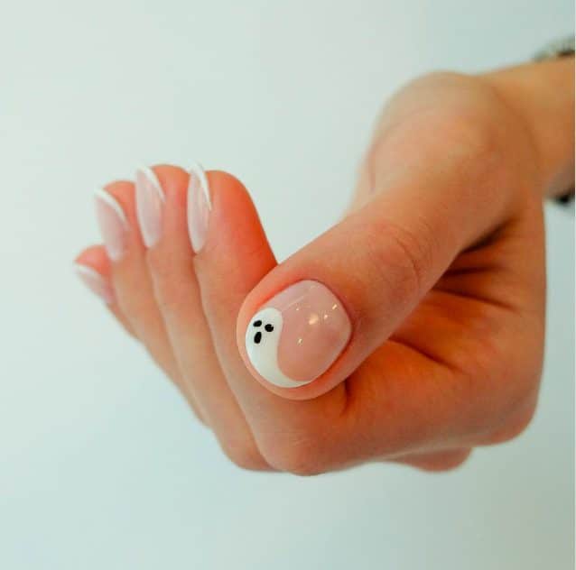 ghost french halloween dip nails