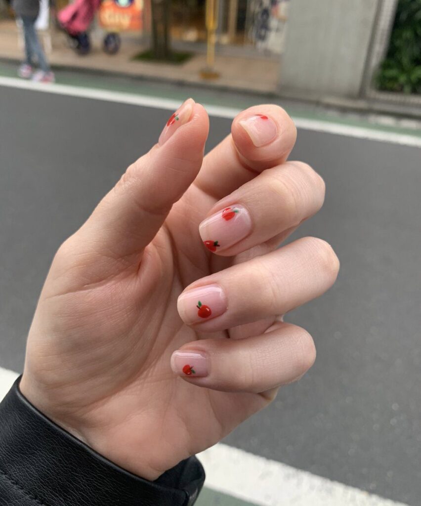 apple autumn nails