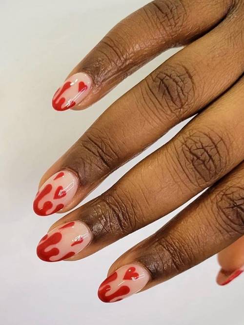 blood drip halloween nails