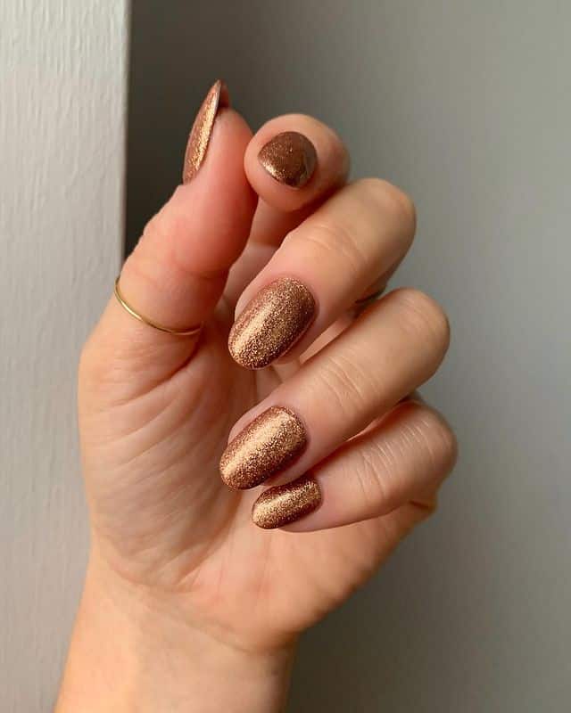 glitter autumn nails
