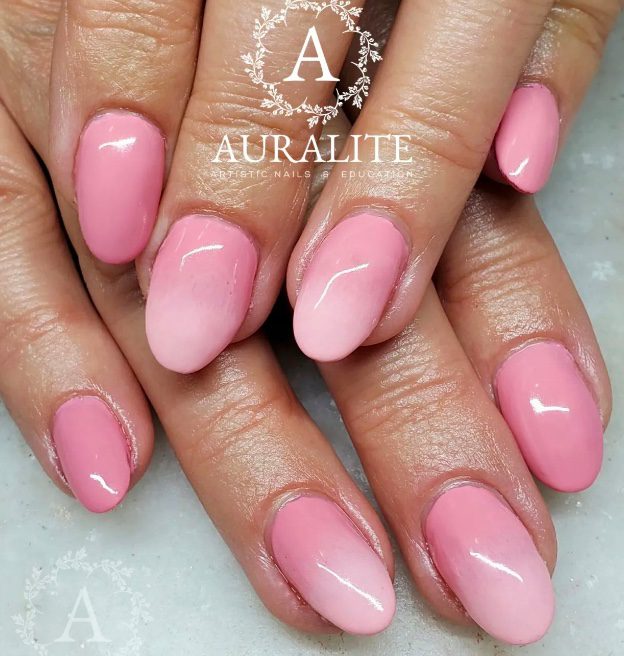 ombre dusty rose nails