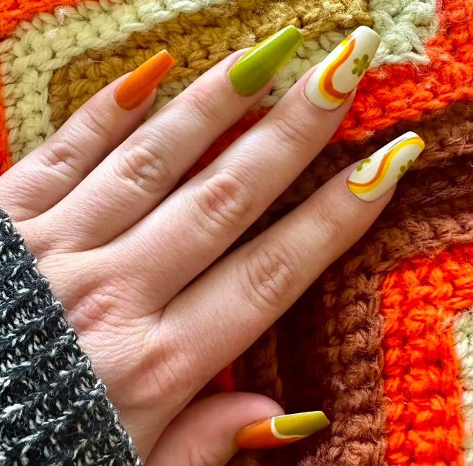 70s inspired nails