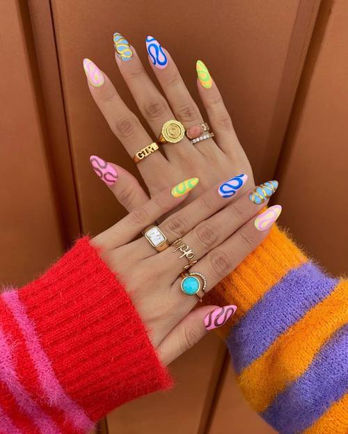70s inspired nails