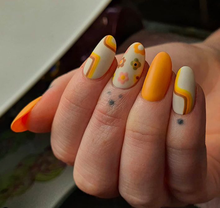 70s inspired nails