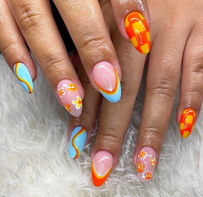 70s inspired nails