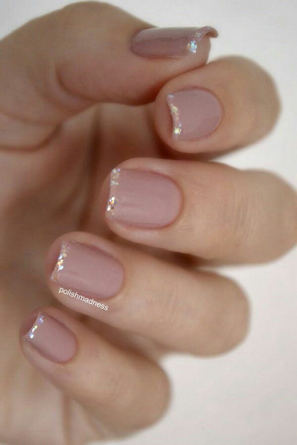 dusty rose nails french tip
